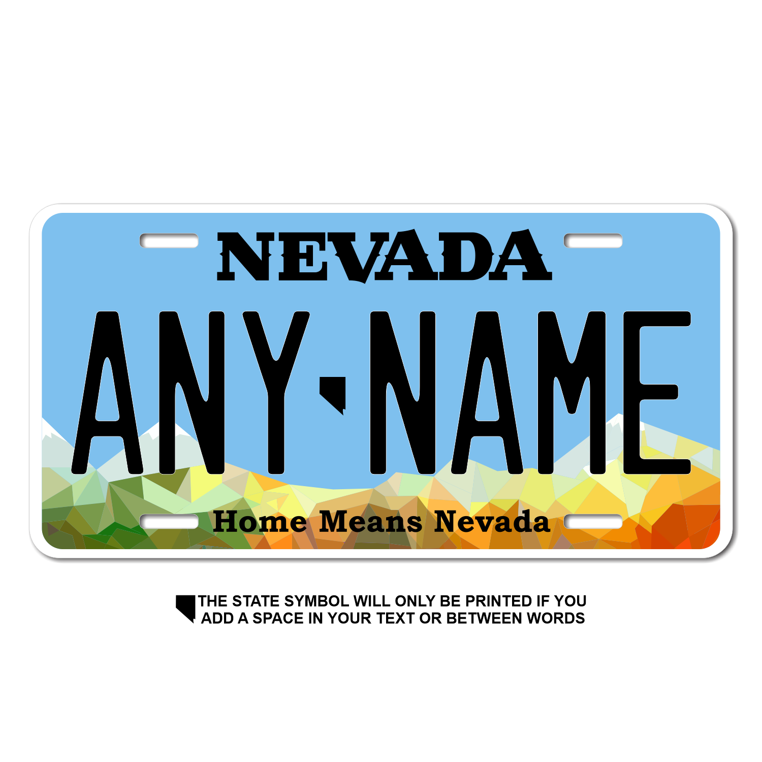 nevada license plate styles